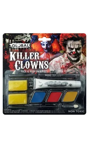 Killer Clown Special Effects Face Paint Makeup Kit