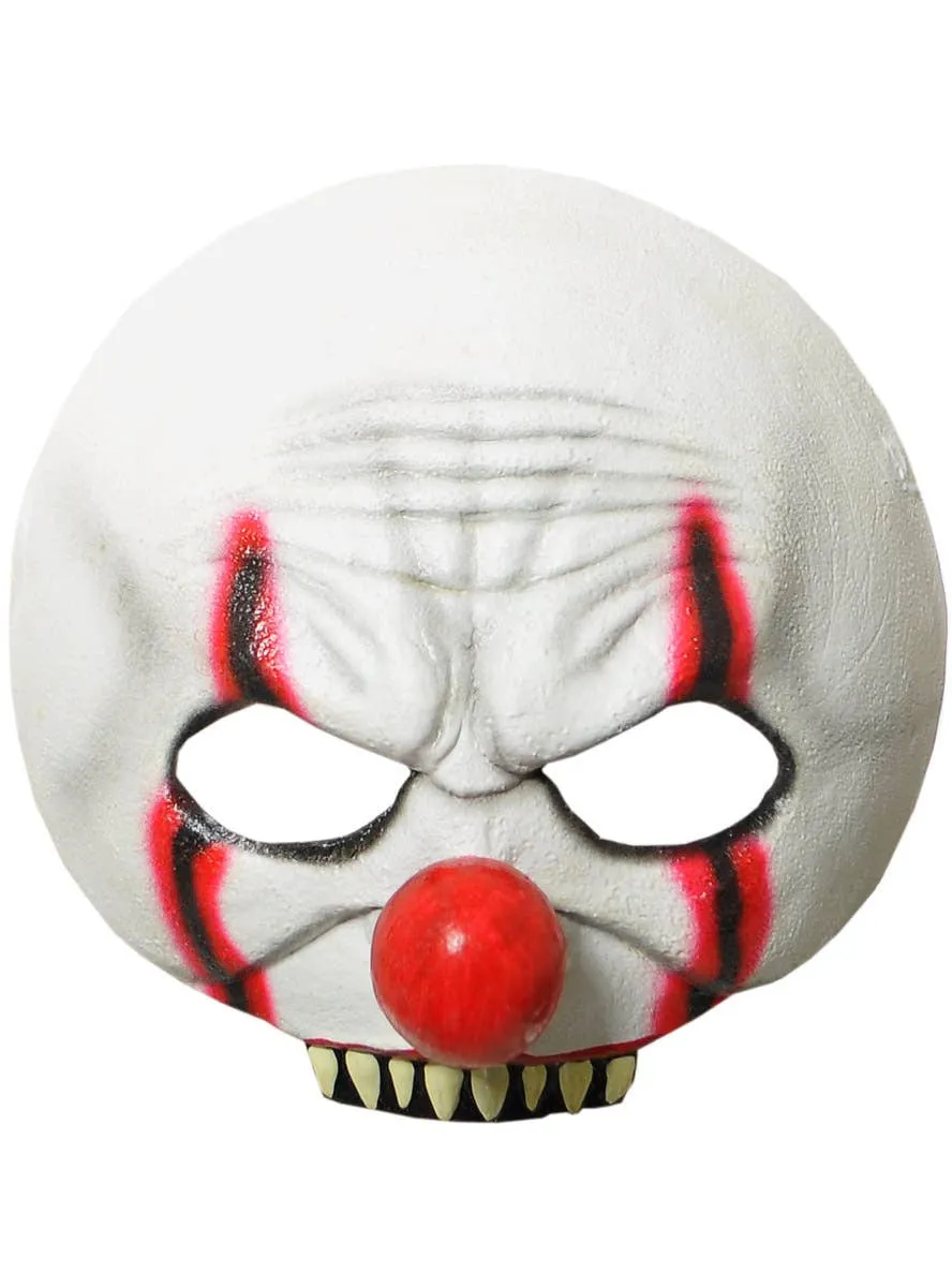 Killer Evil Clown Half Face Latex Halloween Mask