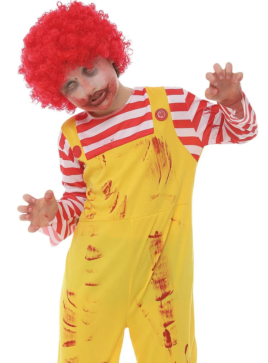 Killer Mcdonald Clown Boys Halloween Costume
