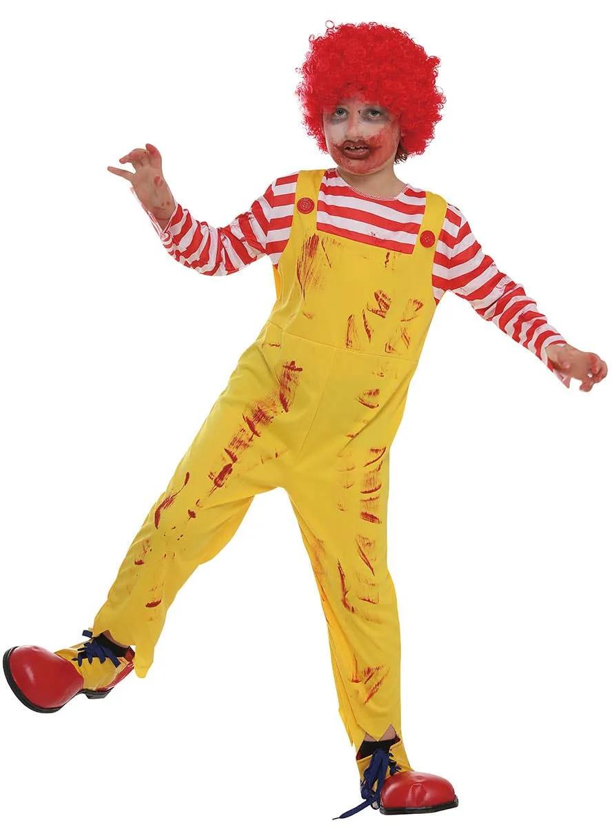 Killer Mcdonald Clown Boys Halloween Costume