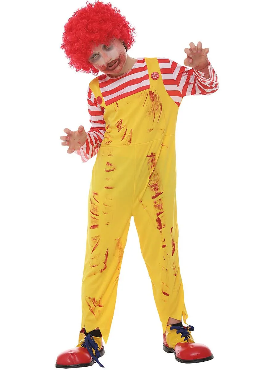 Killer Mcdonald Clown Boys Halloween Costume