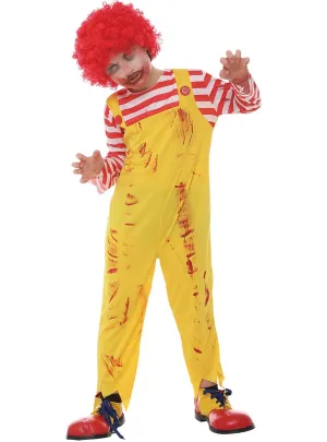 Killer Mcdonald Clown Boys Halloween Costume