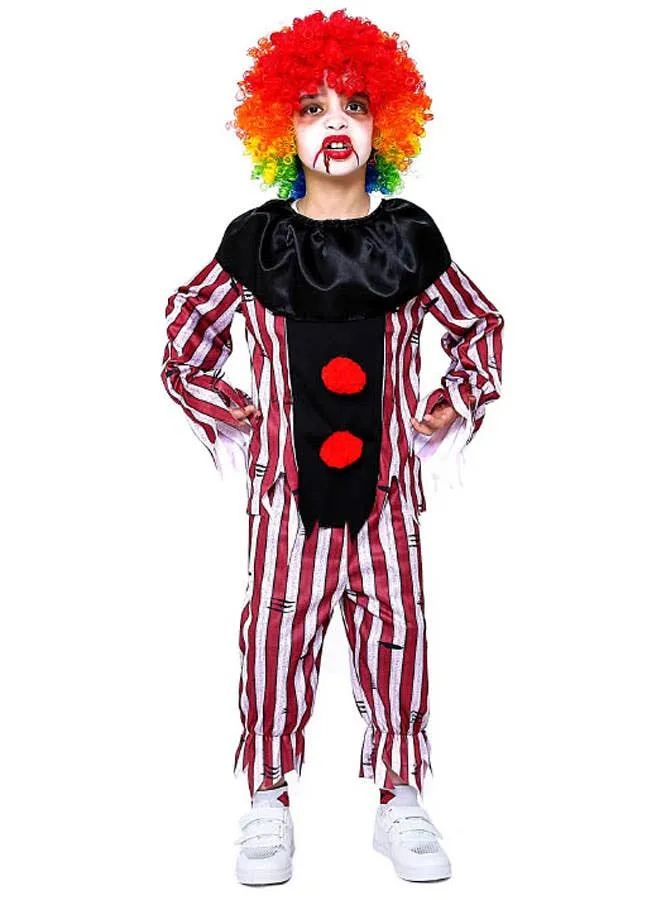 Killer Red and Black Clown Boys Halloween Costume