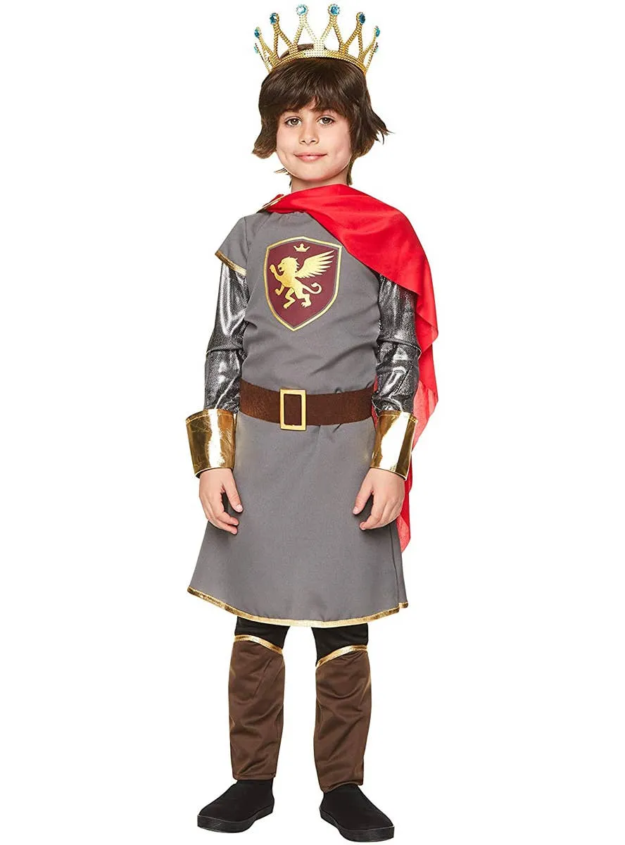 King Arthur Boys Medieval Fancy Dress Costume