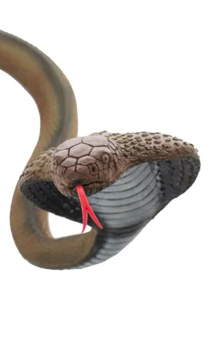 King Cobra Realistic Brown Halloween Snake Decoration