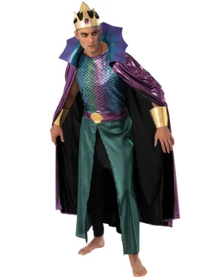 King Neptune Mens Iridescent Rainbow Sea God Costume