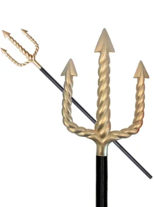 King of Atlantis Gold Trident Costume Weapon