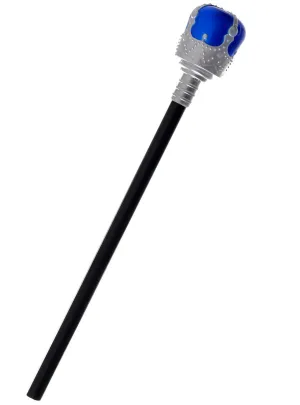 King's Royal Blue and Silver Coronation Sceptre Costume Accessory