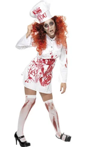 Kiss The Cook Womens Halloween Zombie Costume