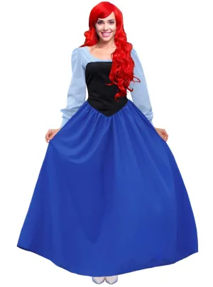 Kiss the Mermaid Womens Blue Princess Costume