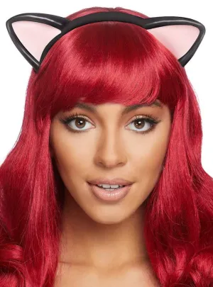 Kitty Cat Black Latex Costume Ears