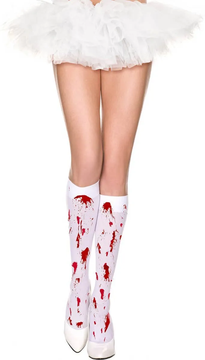 Knee High Blood Splattered Halloween Stockings