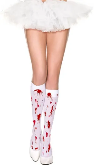 Knee High Blood Splattered Halloween Stockings