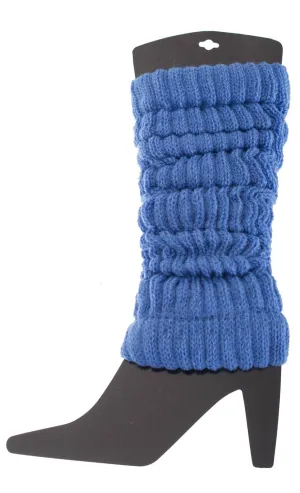 Knitted Blue 1980s Leg Warmers Costume Accessory