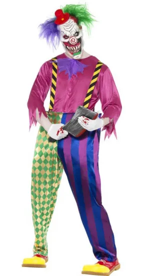 Kolourful Killer Klown Mens Halloween Costume