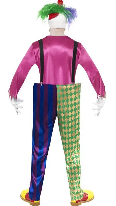 Kolourful Killer Klown Mens Halloween Costume