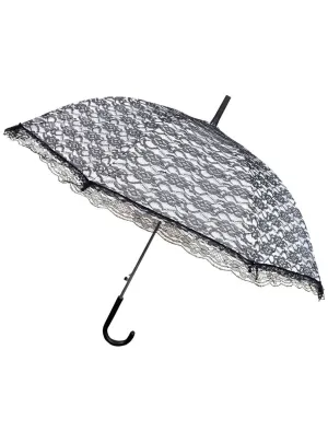 Lace Black Victorian Umbrella Costume Accessory