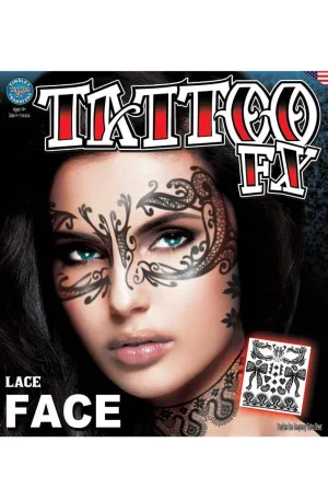 Lace Face Womens Temporary Tattoo Makeup
