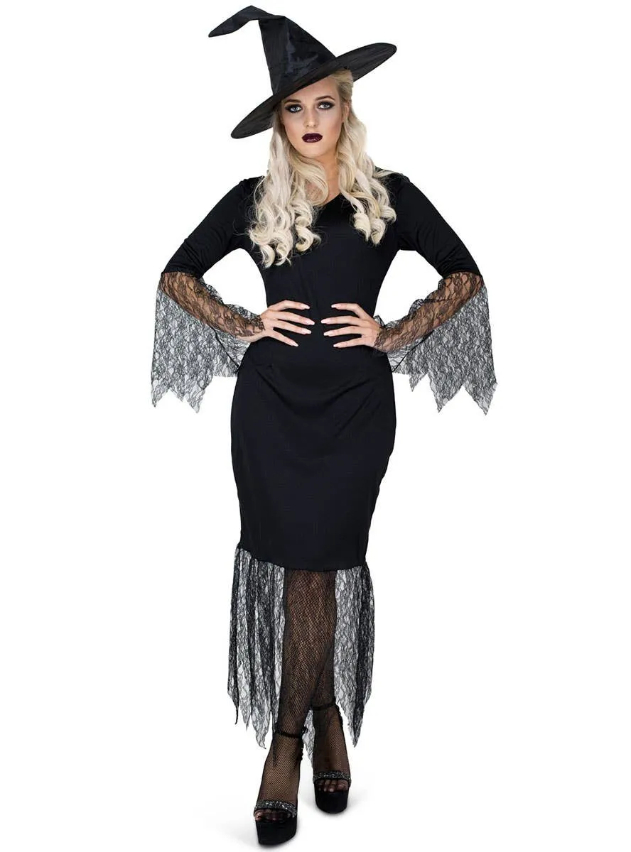 Lacey Black Witch Womens Halloween Costume