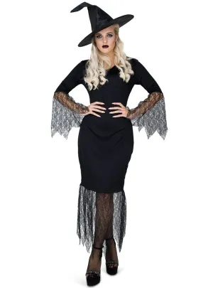 Lacey Black Witch Womens Halloween Costume