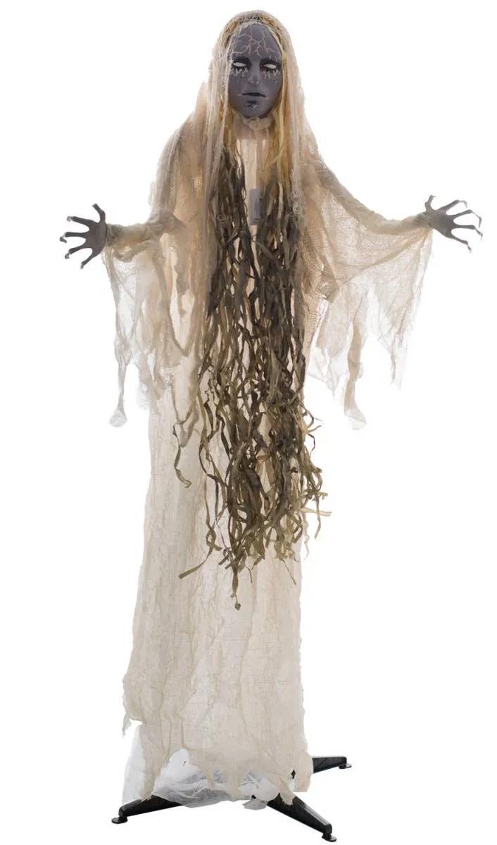 Lady Ghost Standing Haunted Halloween Decoration