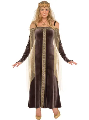 Lady Grey Womens Medieval Princess Fancy Dress Costume