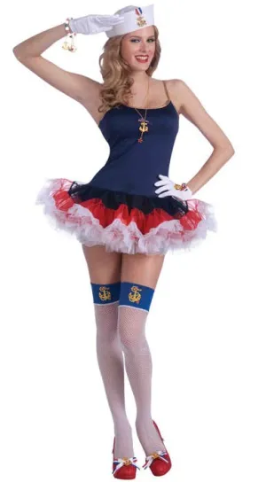 Lady in the Navy Slip Dress Womens Sailor Costume