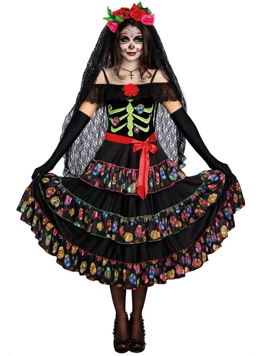 Lady of the Dead Deluxe Womens Sugar Skull Costume