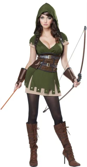 Lady Robin Hood Womens Fancy Dress Costume