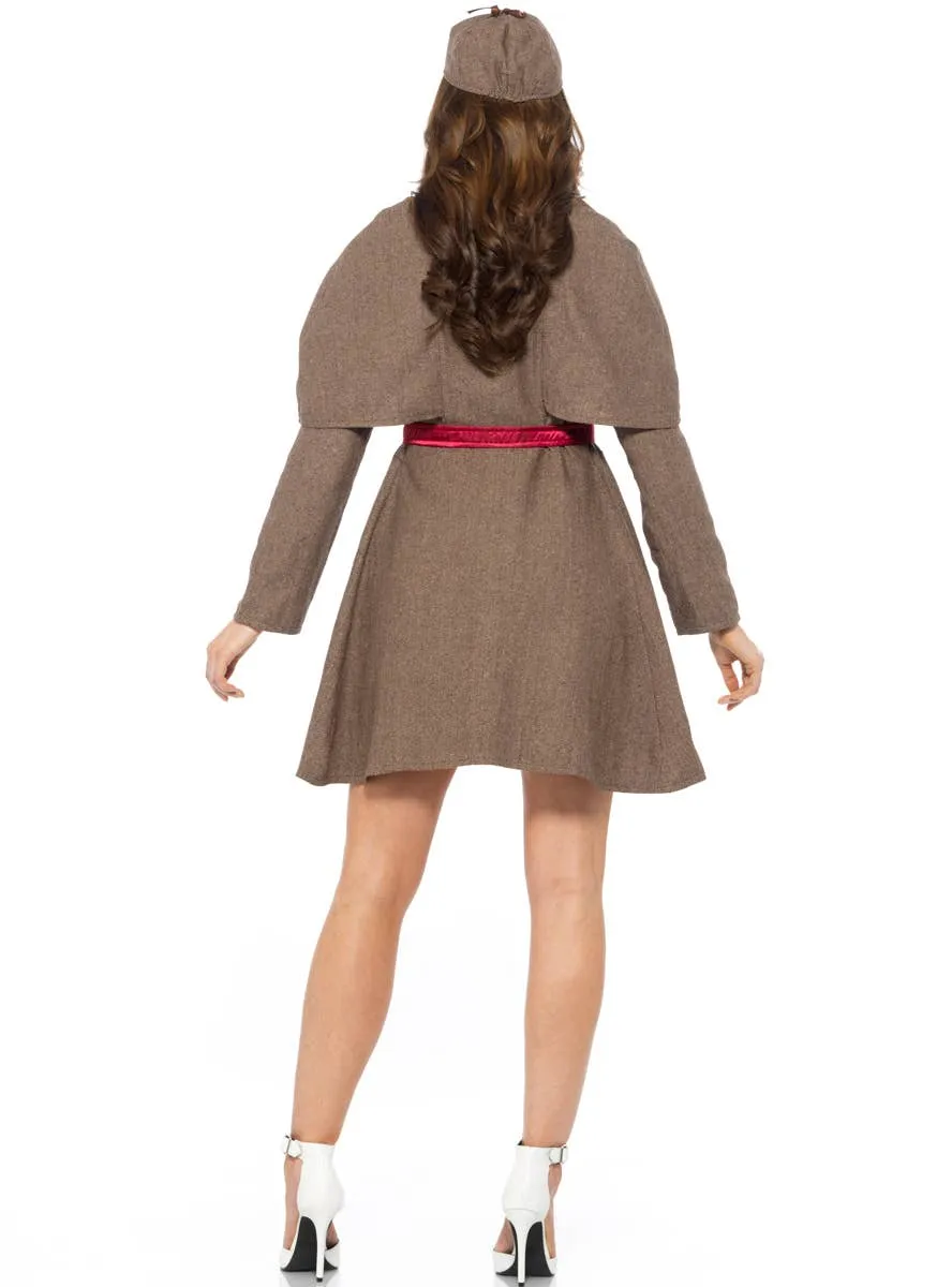 Lady Victorian Detective Womens Sherlock Dress Up Costume
