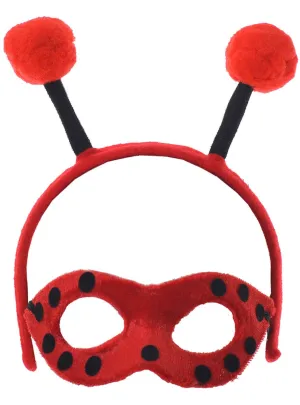 Ladybug Kids Mask and Headband Costume Accessory Set
