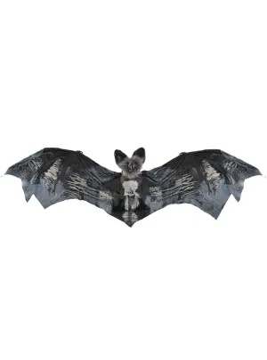 Large 60cm Hanging Grey Vampire Bat Halloween Decoration