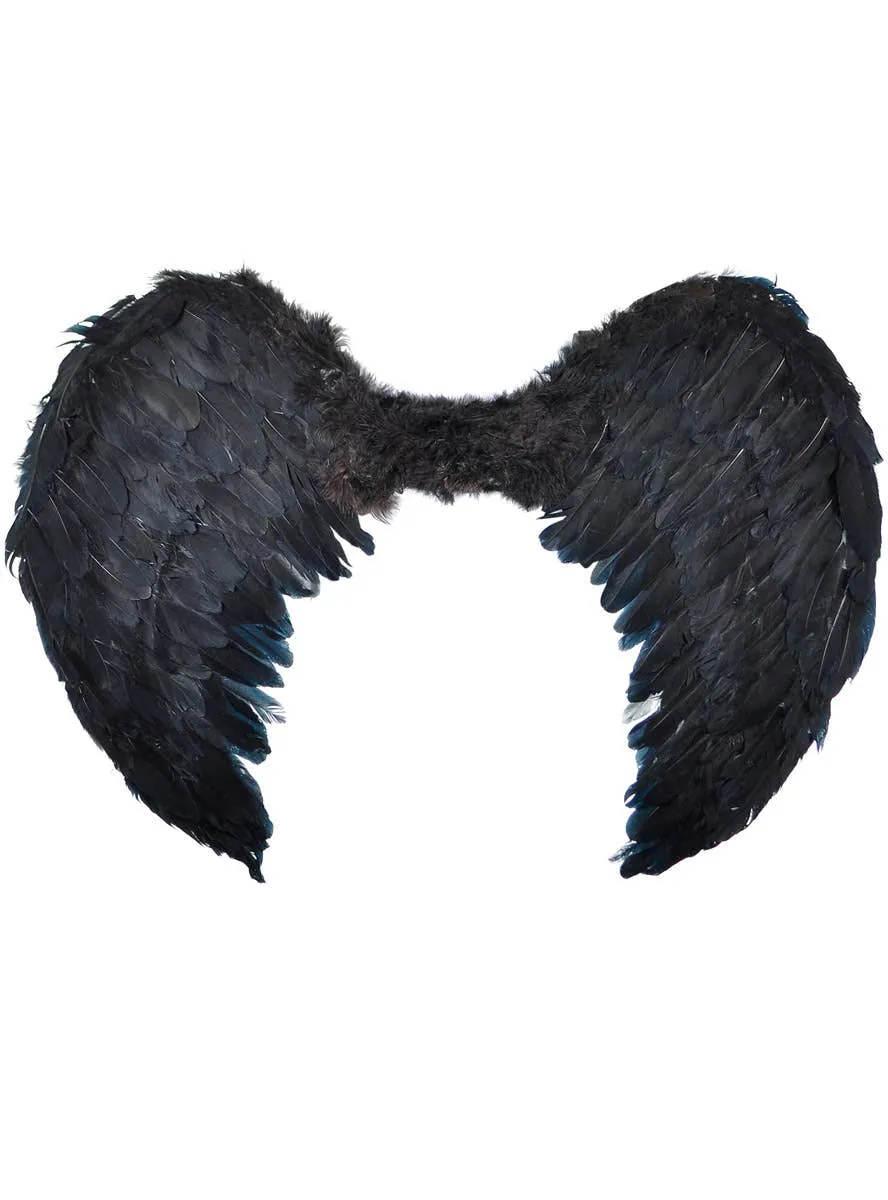 Large 80cm Black Feather Dark Angel Wings