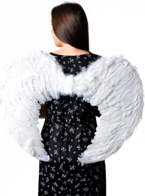 Large 80cm Feather White Angel Costume Wings