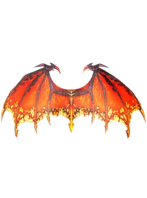 Large 90cm Fire and Brimstone Dragon Costume Wings