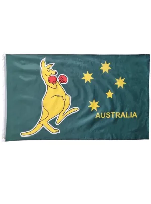 Large 90cm x 150cm Australian Boxing Kangaroo Flag