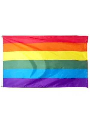 Large 90x150cm Mardi Gras Rainbow Pride Flag