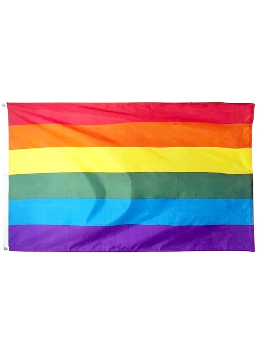 Large 90x150cm Mardi Gras Rainbow Pride Flag