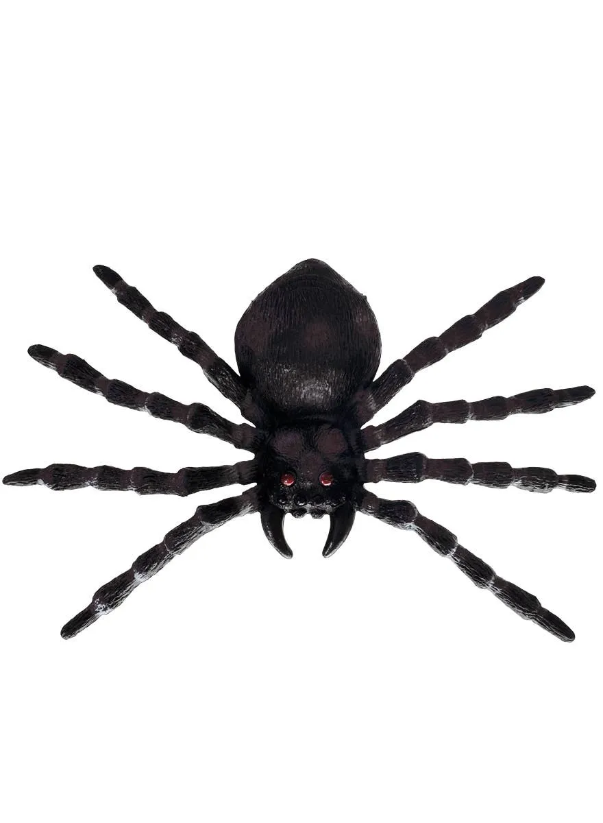 Large Black and Brown Plastic Spider Halloween Decoration