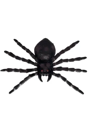 Large Black and Brown Plastic Spider Halloween Decoration