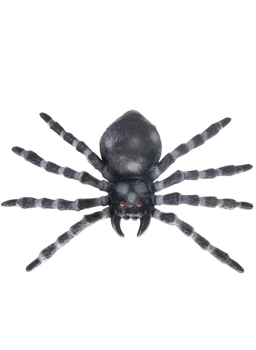 Large Black and Grey Fake Spider Halloween Decoration