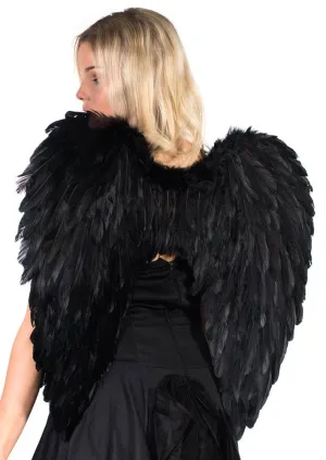 Large Black Feather Angel Costume Wings