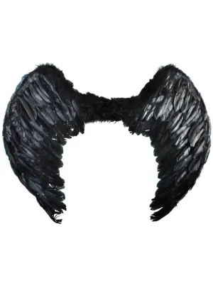 Large Black Feather Dark Angel Costume Wings