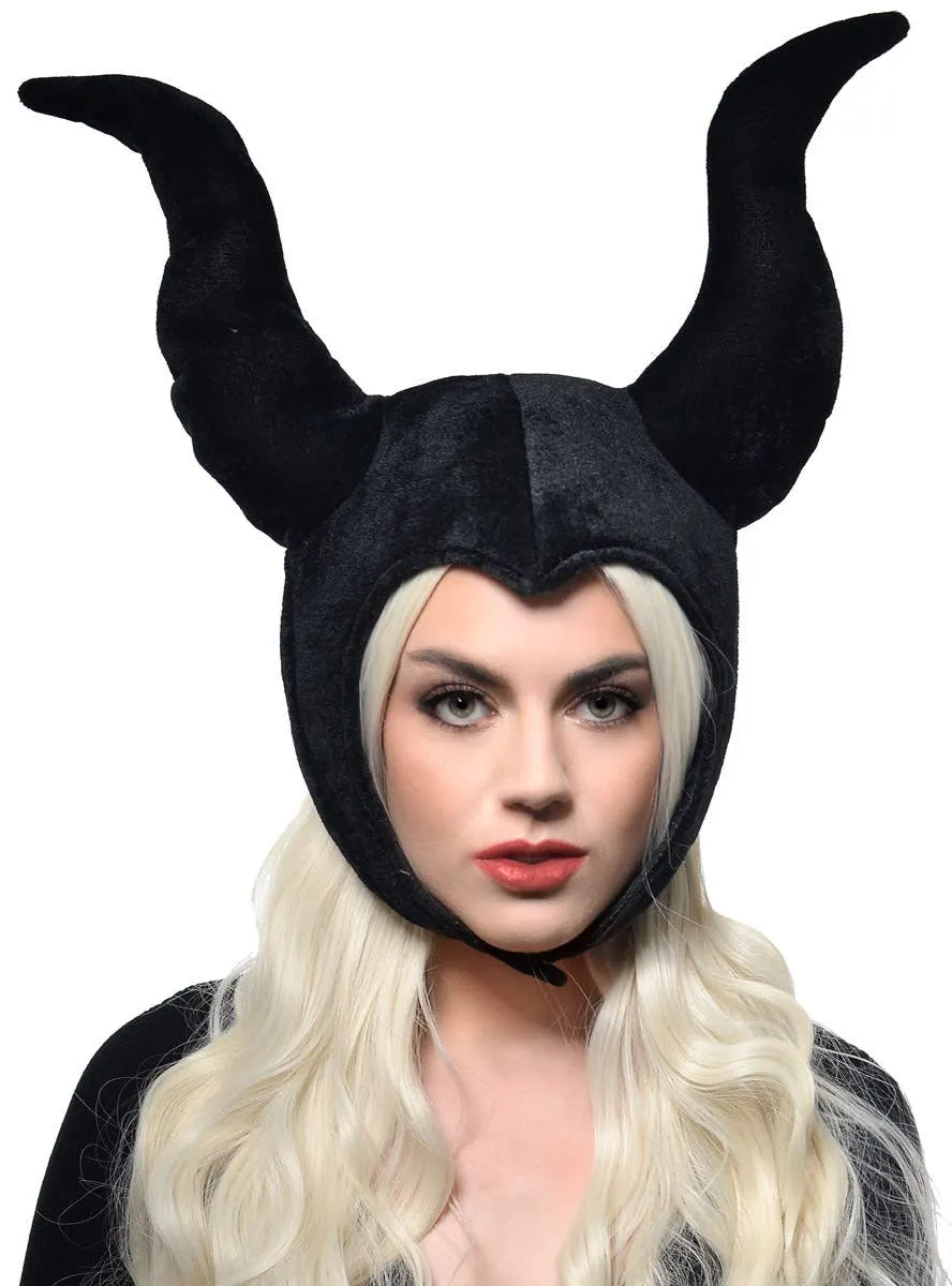 Large Black Velvet Padded Foam Evil Queen Headpiece
