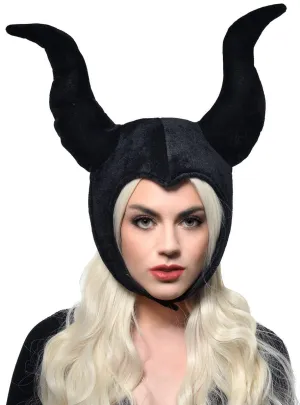 Large Black Velvet Padded Foam Evil Queen Headpiece