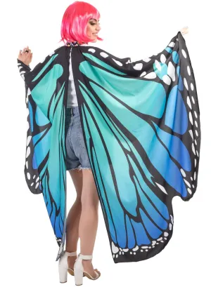 Large Blue and Green Butterfly Festival Costume Wings