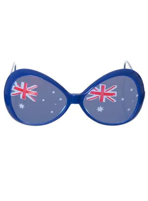 Large Blue Aussie Flag Australia Day Sunglasses