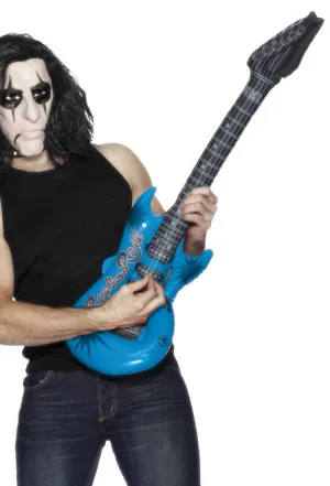 Large Blue Inflatable Guitar Costume Accessory