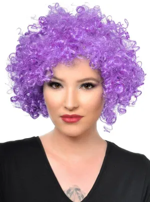 Large Curly Purple Afro Adults Costume Wig