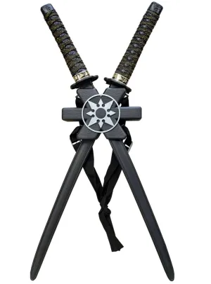 Large Double Ninja Sword Costume Weapon Set